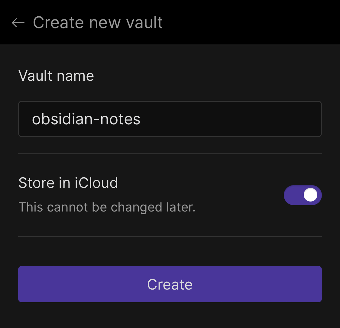 Obsidian on iOS